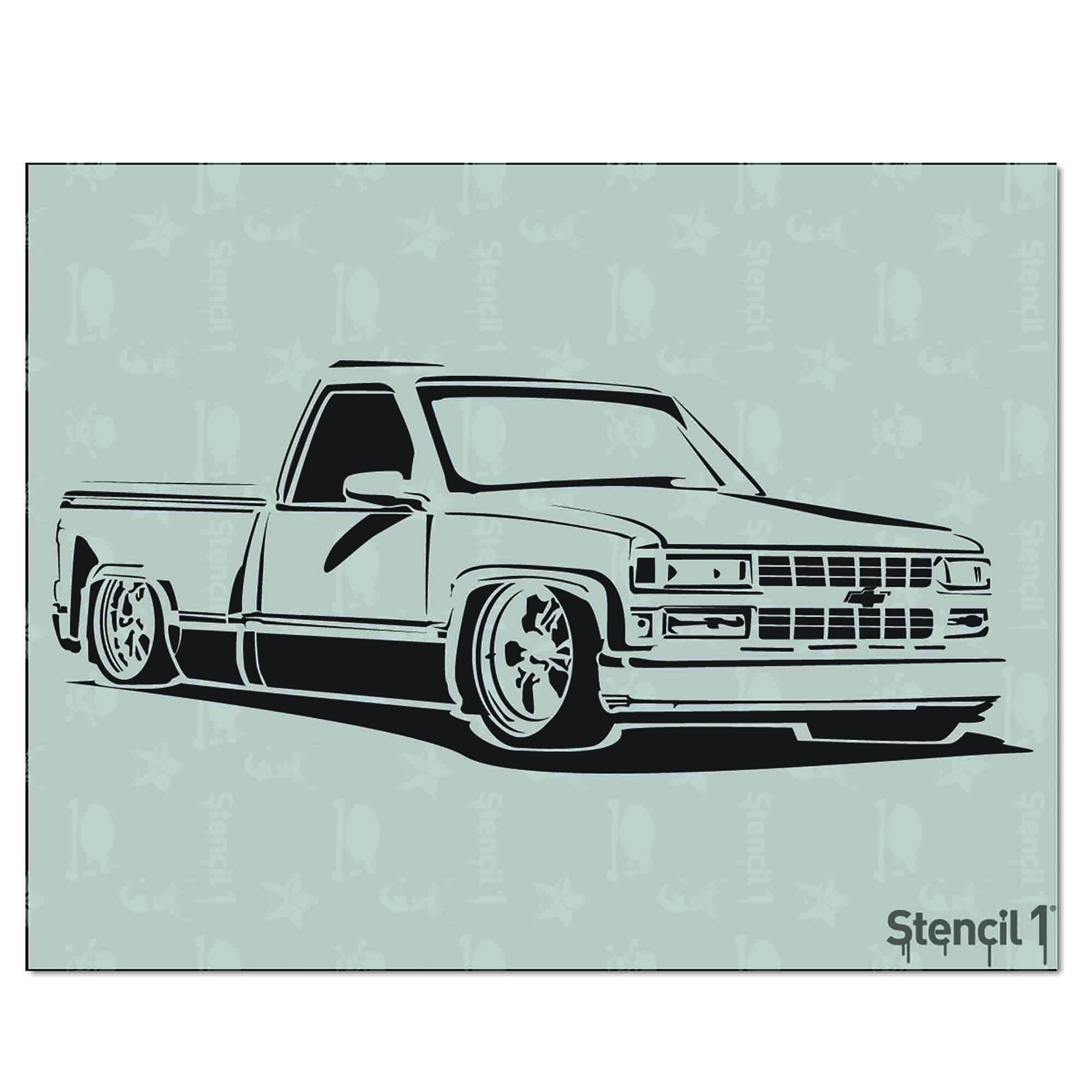 Lowrider Stencil (8.5"x11") Stencil 1