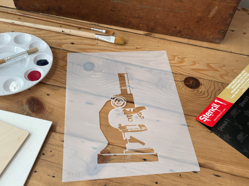 Microscope Stencil (8.5"x11") - Image 4