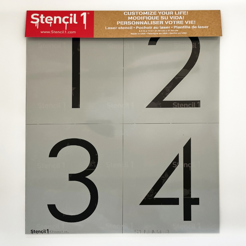 4" Modern Number Stencil Set - Image 4