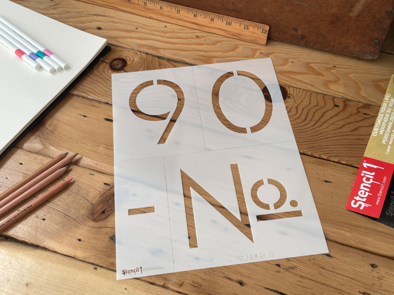 4" Modern Number Stencil Set - Image 9