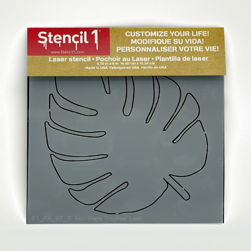 2-in-1 Monstera Tropical Leaf Stencil – Small (5.75" x 6") - Image 4