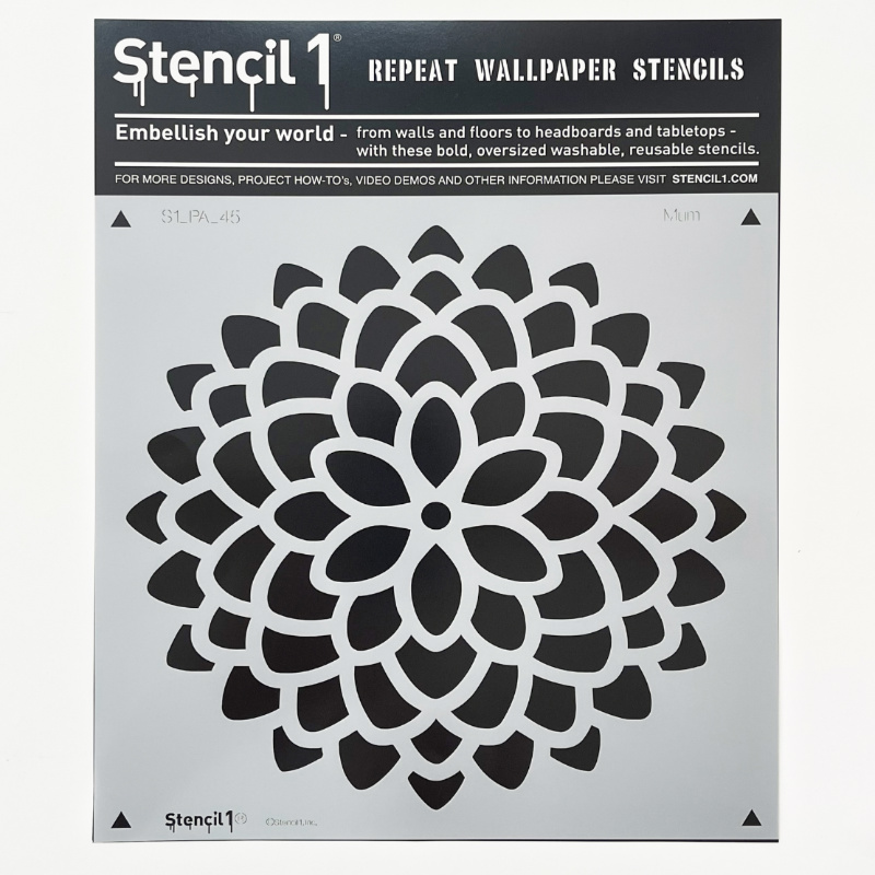 Mum Repeat Pattern Wall Stencil (11"x11") - Image 9
