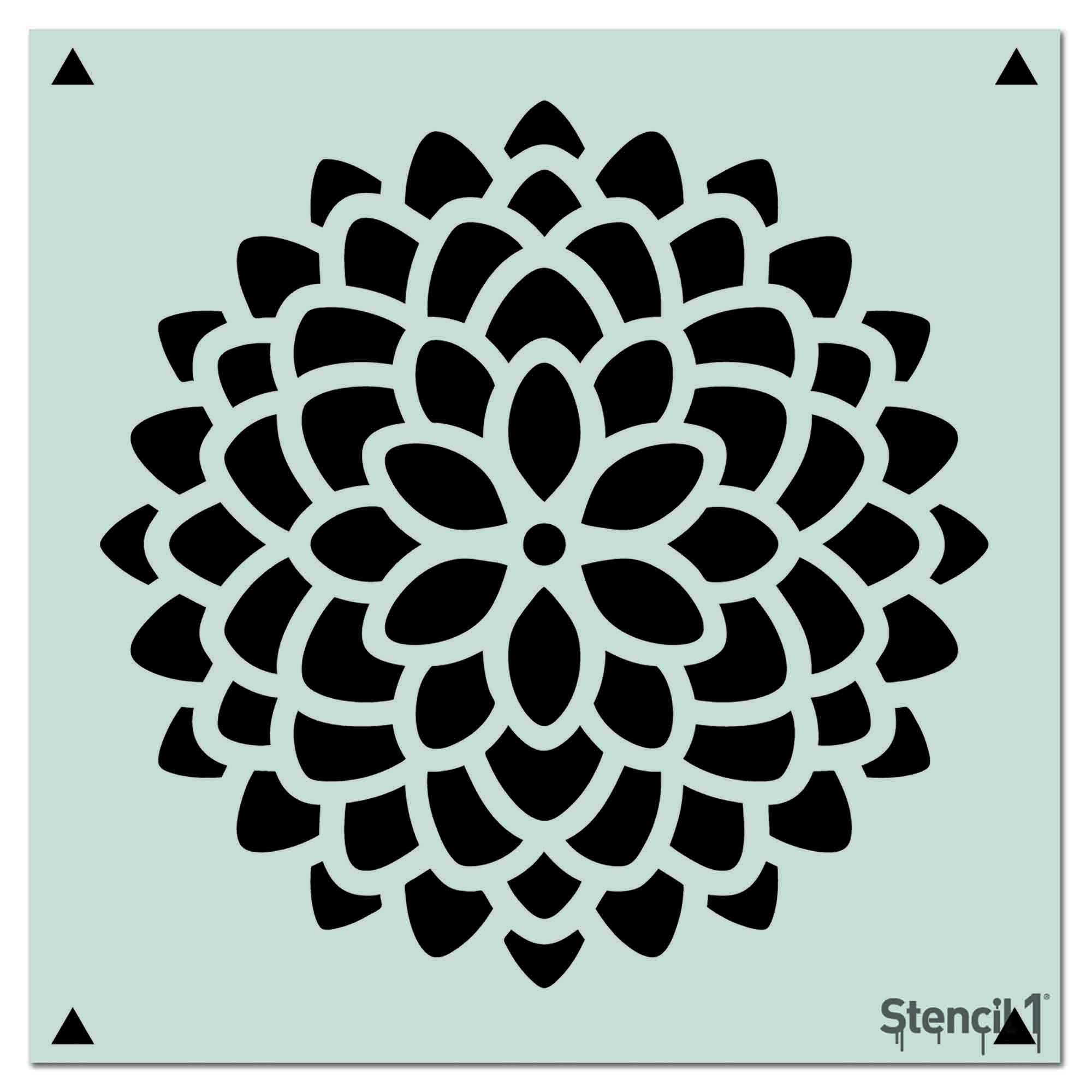 Mum Repeat Pattern Wall Stencil (11"x11")