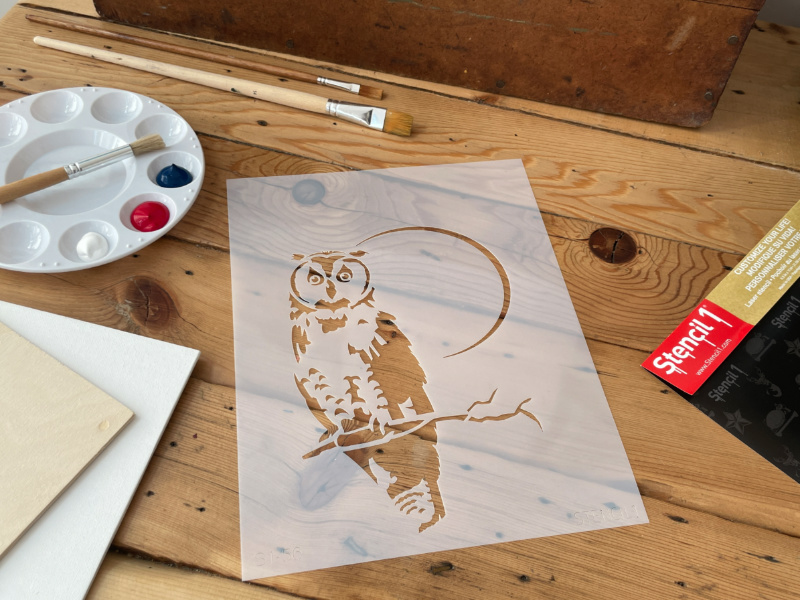 Owl Stencil (8.5"x11") - Image 5