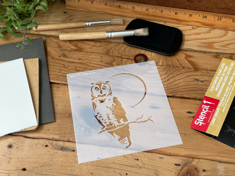 Owl Stencil (8.5"x11") - Image 6