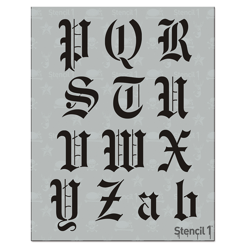 Old English Font Letter Stencils - Image 6