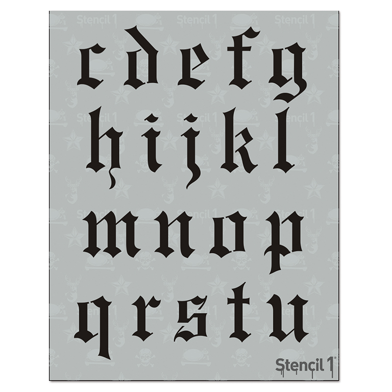 Old English Font Letter Stencils - Image 7
