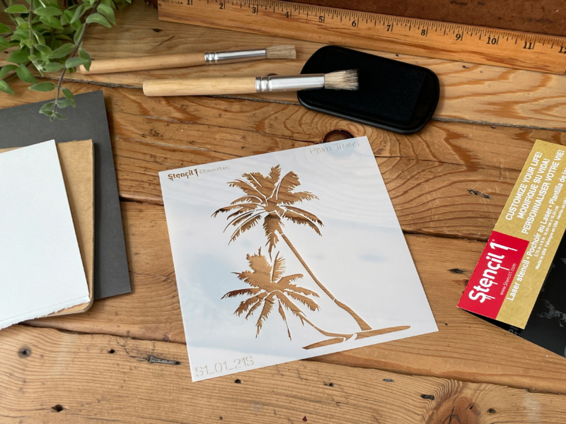 Palm Trees Stencil (8.5"x11") - Image 4