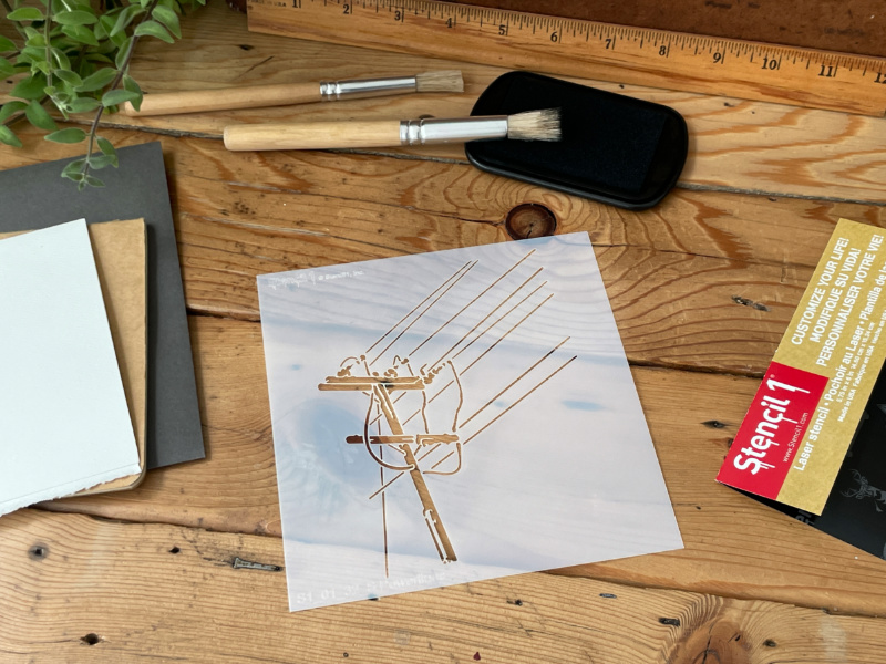 Powerlines Stencil (8.5"x11") - Image 5