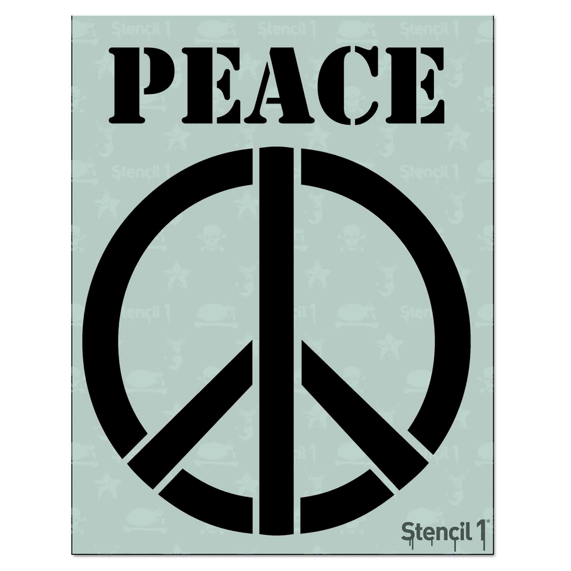 PEACE And Peace Symbol Stencil Stencil 1 peace-and-peace-symbol-stencil-stencil-1