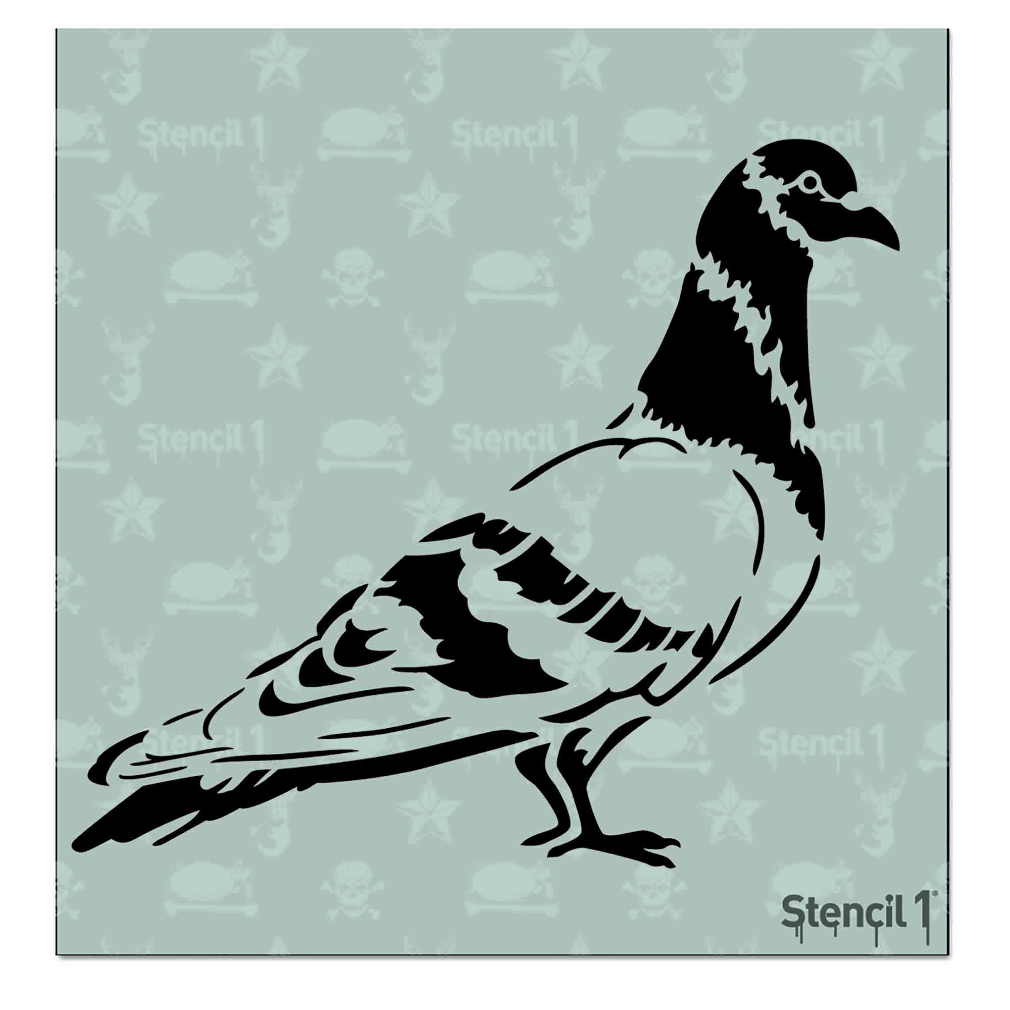 Pigeon Stencil - Small (5.75"x6")