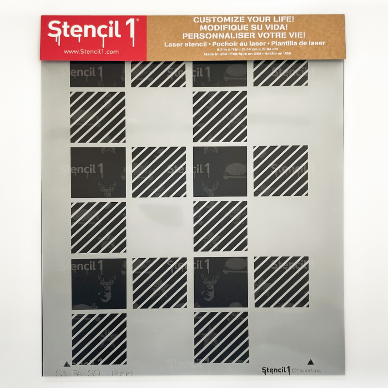 Plaid Repeat Pattern Stencil (8.5"x11") - Image 5
