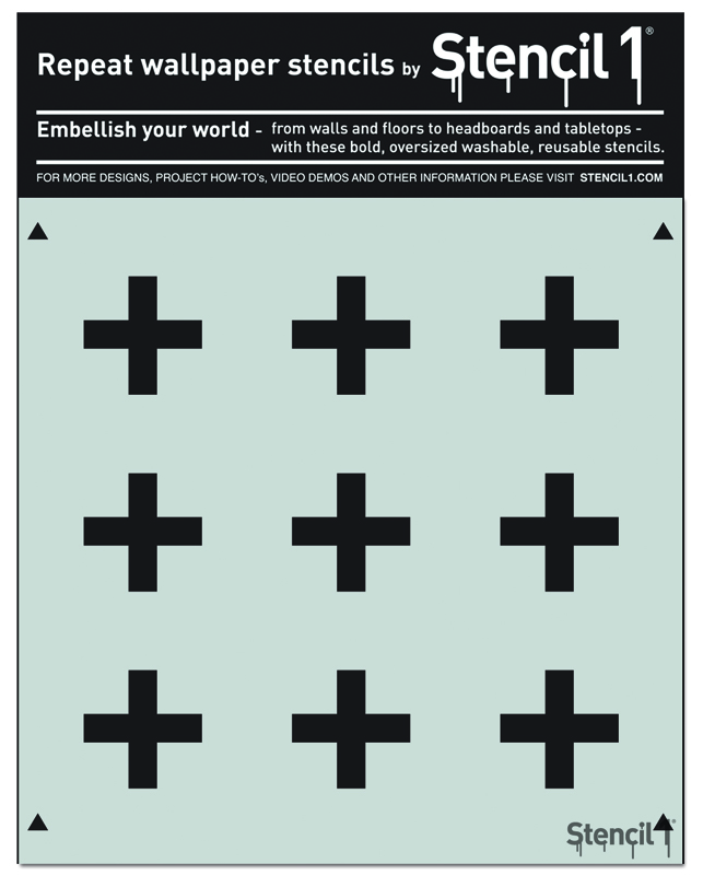 Plus Repeat Pattern Wall Stencil (11"x11") - Image 3