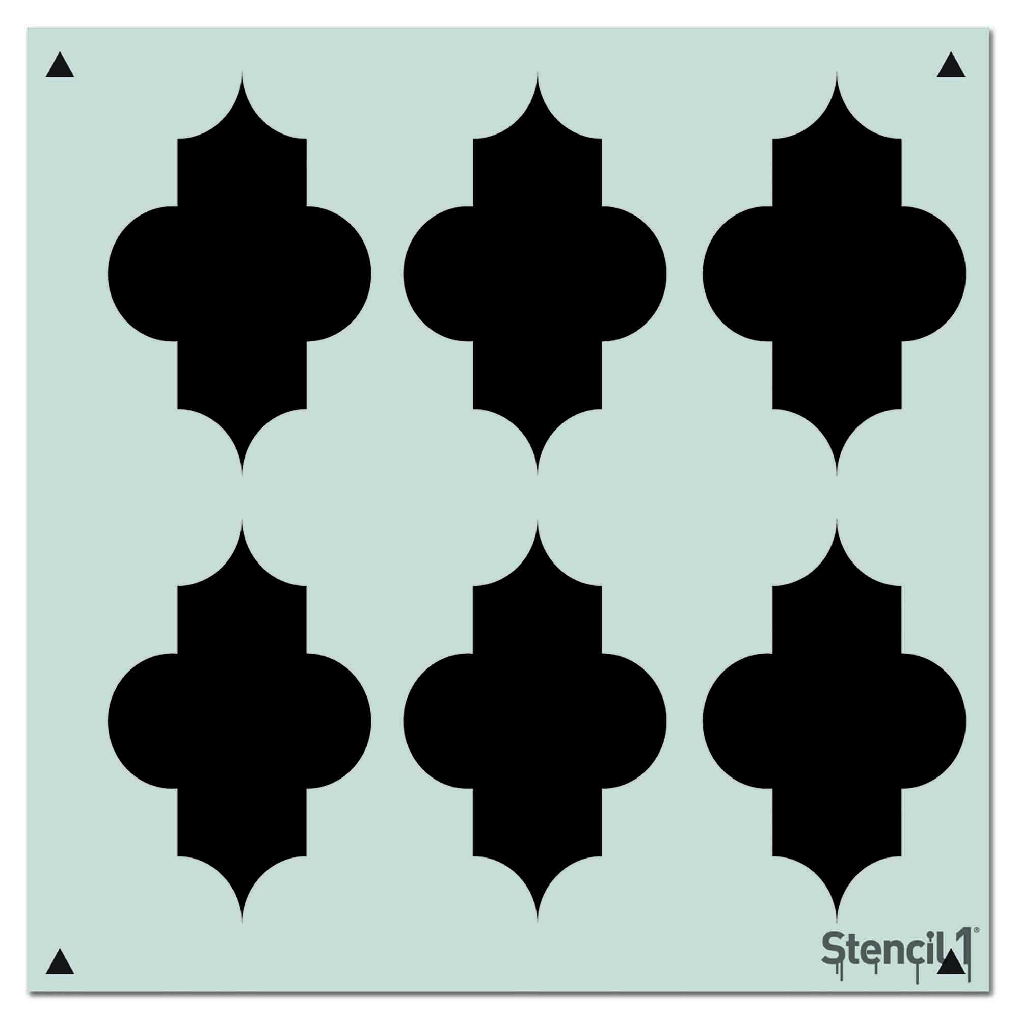 Quatrefoil Repeat Pattern Stencil (11″x11″) Stencil 1