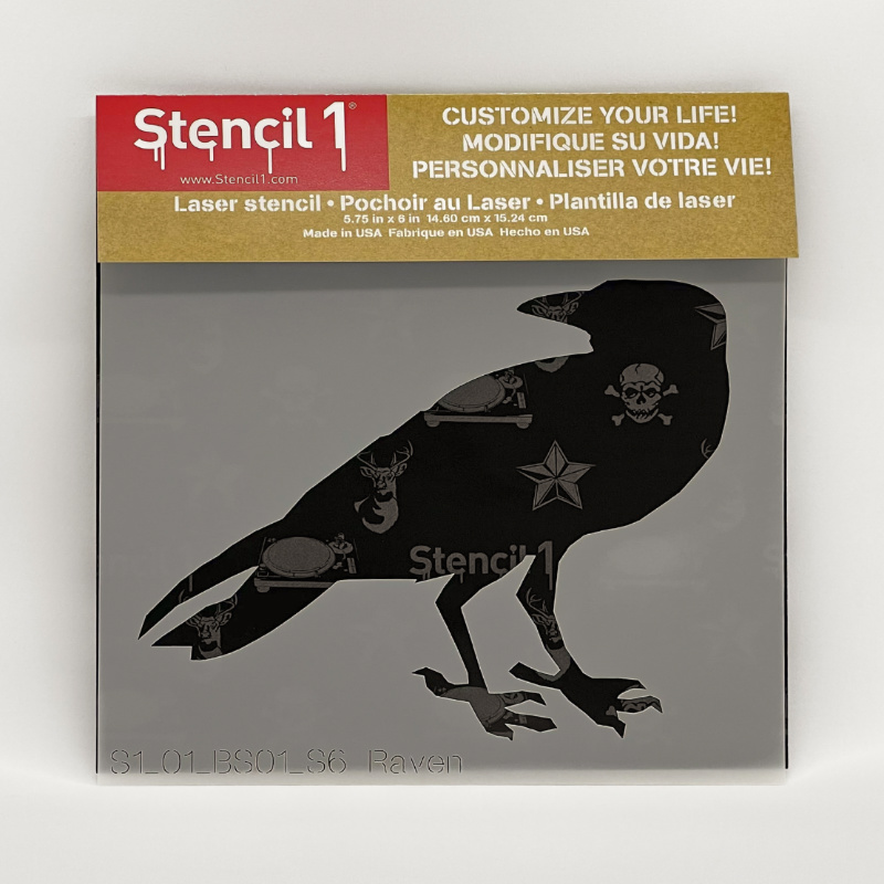 Raven Stencil -Small (5.75"x6") - Image 5