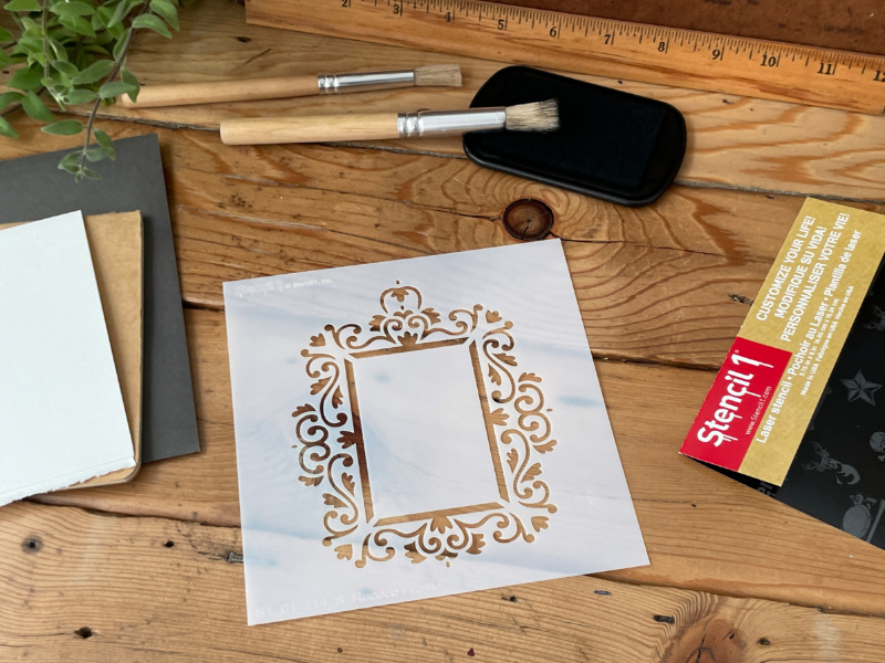 Rococo Frame 3 Stencil -Small (5.75"x6") - Image 3