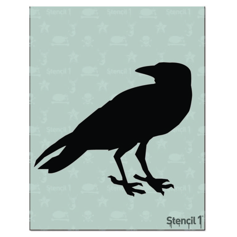 Raven Stencil -Small (5.75″x6″) | Stencil 1