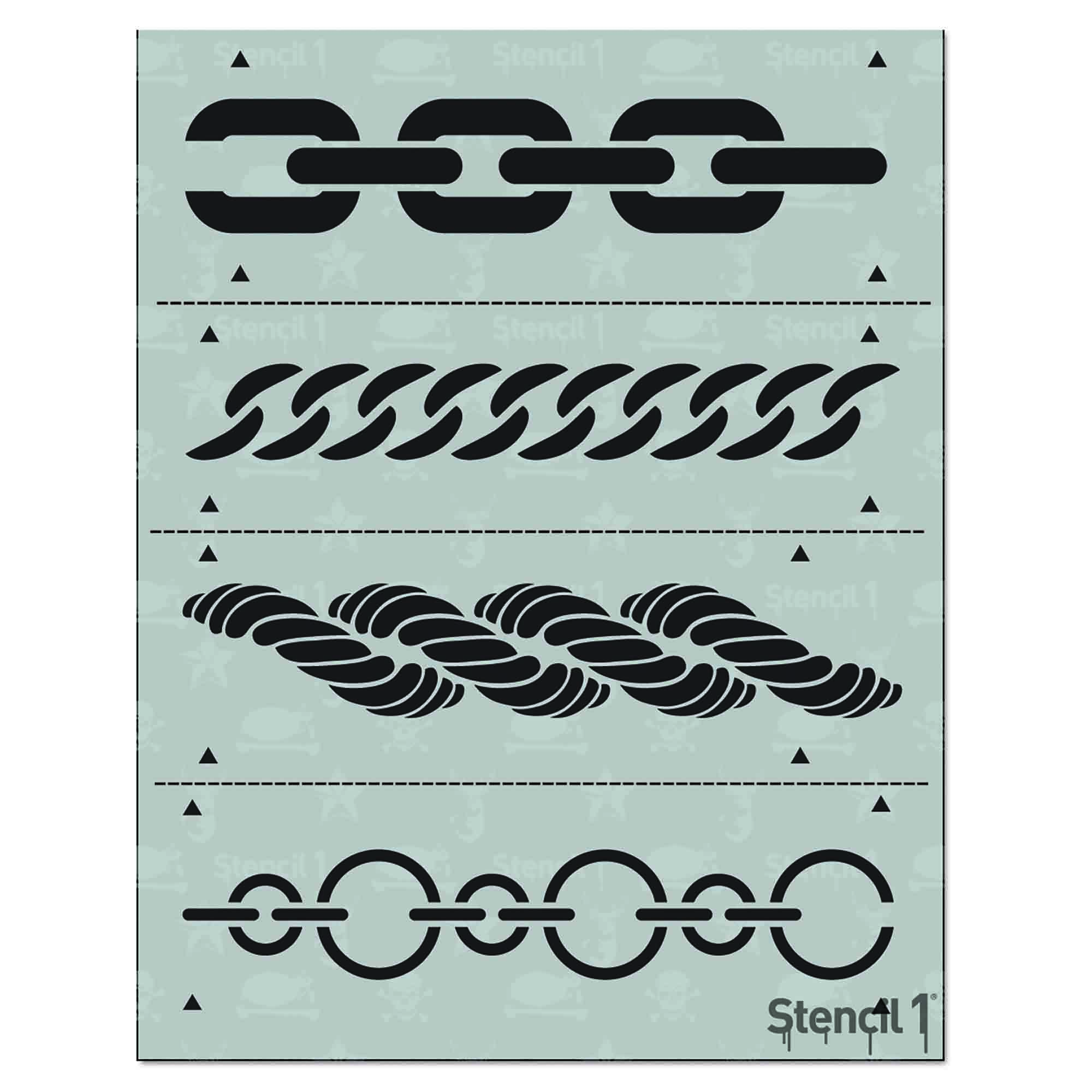 Stencil1 Chain Multipack 4ct - Stencil 8.5 x 11