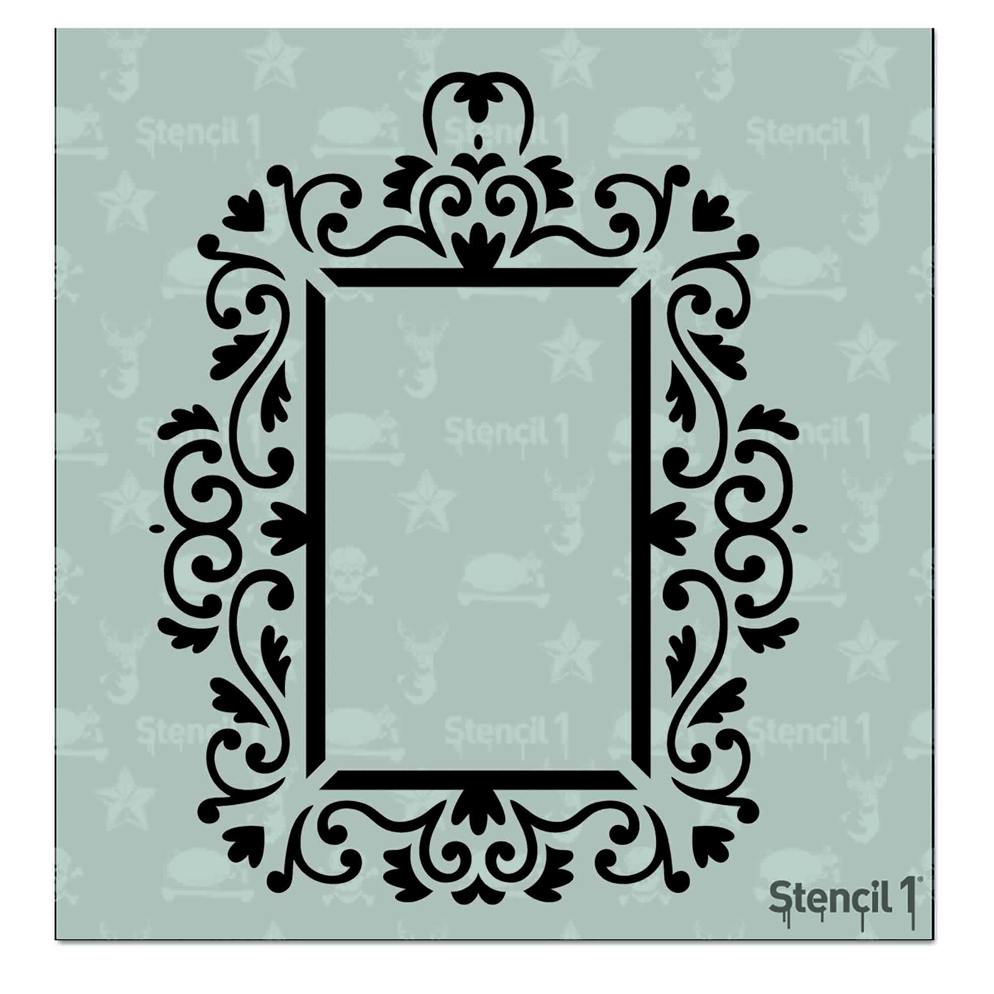 Rococo Frame 3 Stencil -Small (5.75"x6")