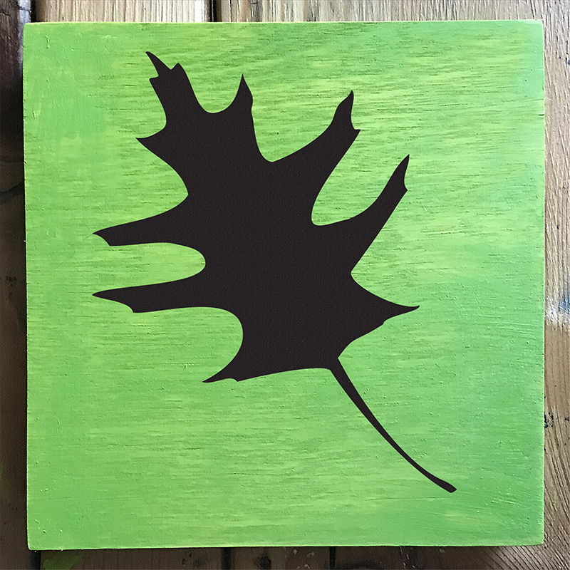 Leaf Silhouette 4 Stencil applied