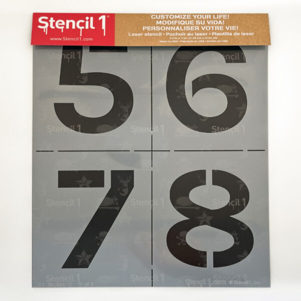 4″ Block Number Stencil Set | Stencil 1