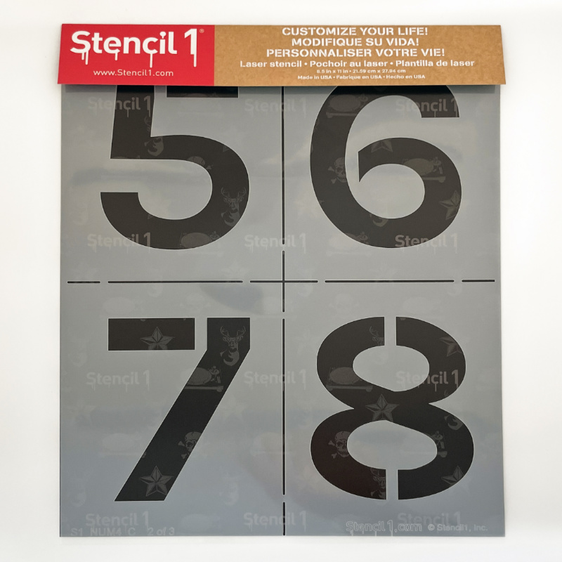 Full Block Number Stencils Complete Set