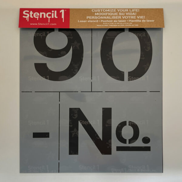 4″ Block Number Stencil Set | Stencil 1