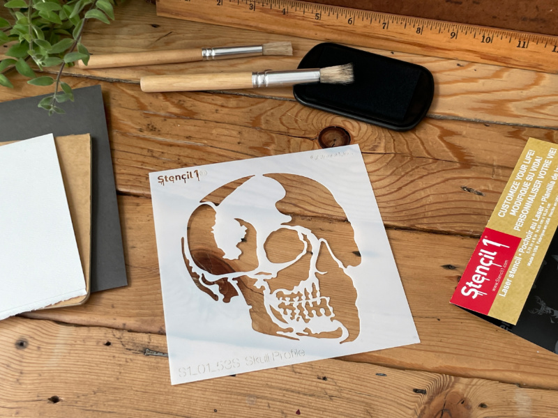 Skull Profile Stencil - Small (5.75"x6") - Image 7