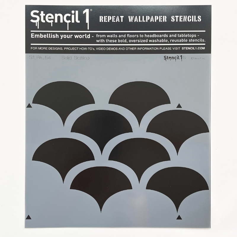 Scallop Shell Pattern Wall Stencil - Self-Adhesive – My Wonderful Walls