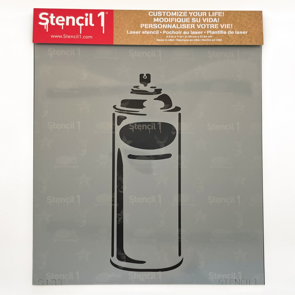 Spraycan Stencil (8.5″x11″) Stencil 1