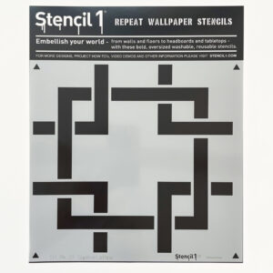 Square Lattice Repeat Pattern Wall Stencil (11"x11") - Image 8