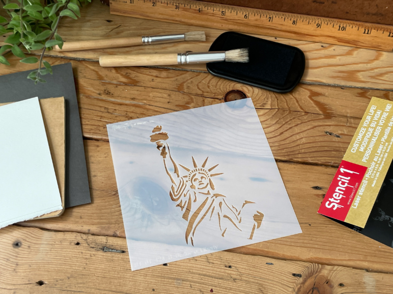 Statue of Liberty Stencil - small (5.75"x6") - Image 4
