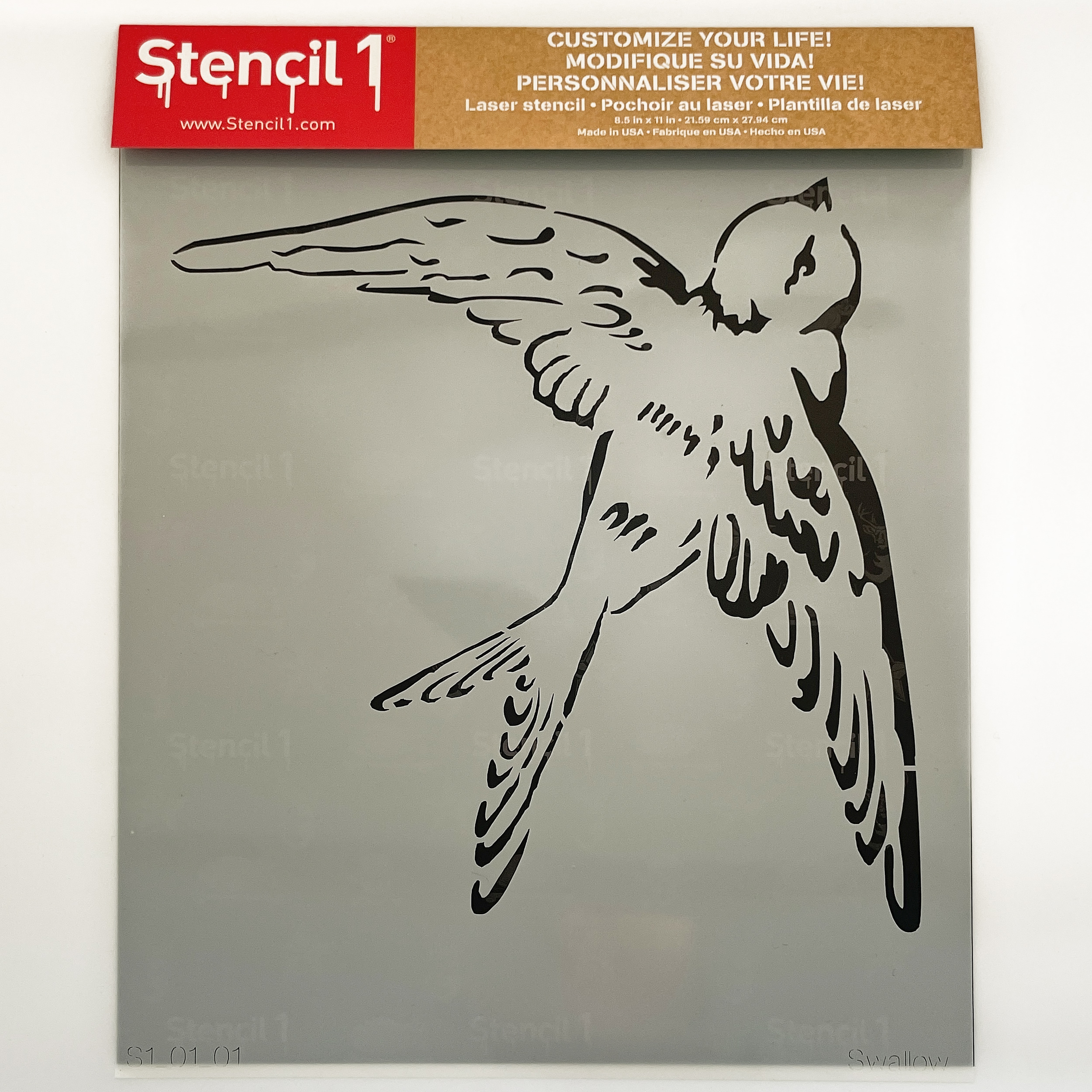 Swallow Stencil (8.5"x11") - Image 6