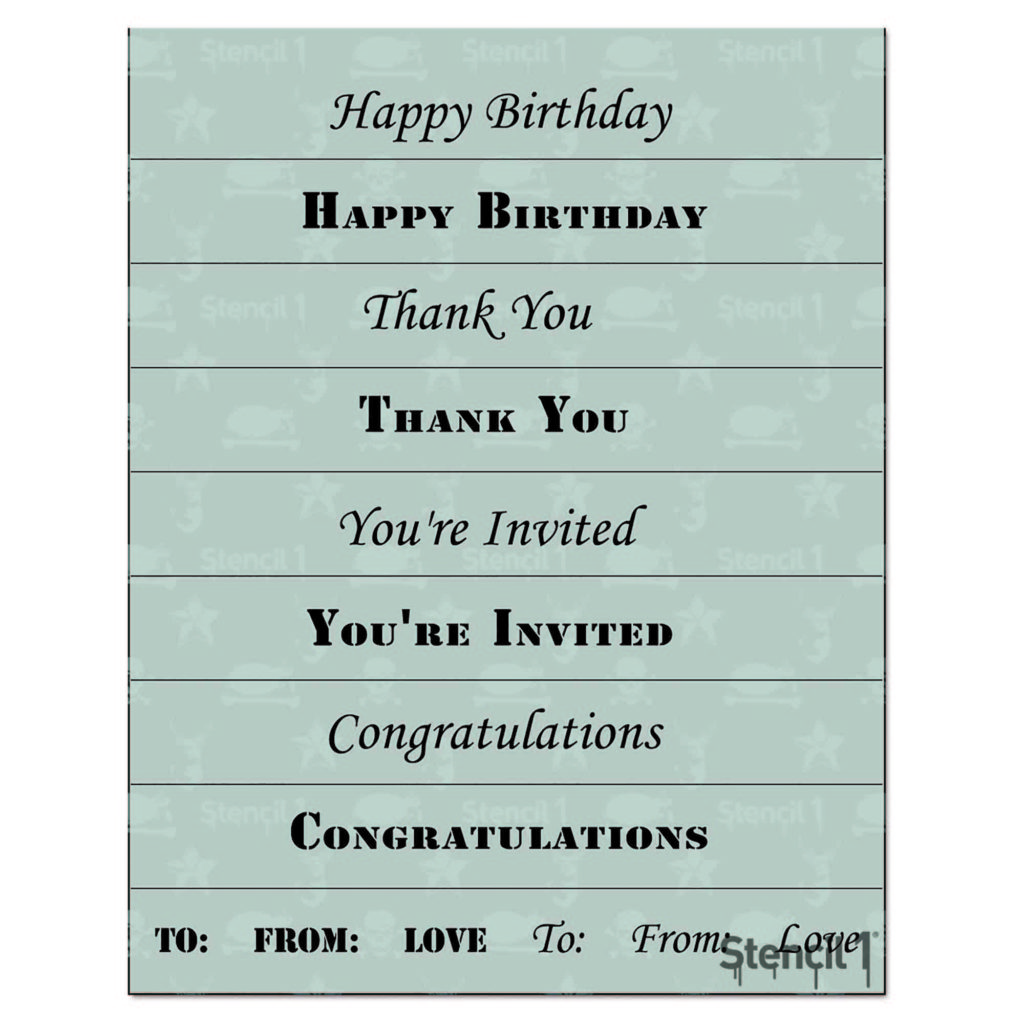 sayings stencil 8 pack stencil 1