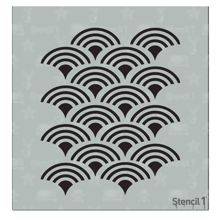Scallop Stencil Small (5.75″ x 6″) Stencil 1