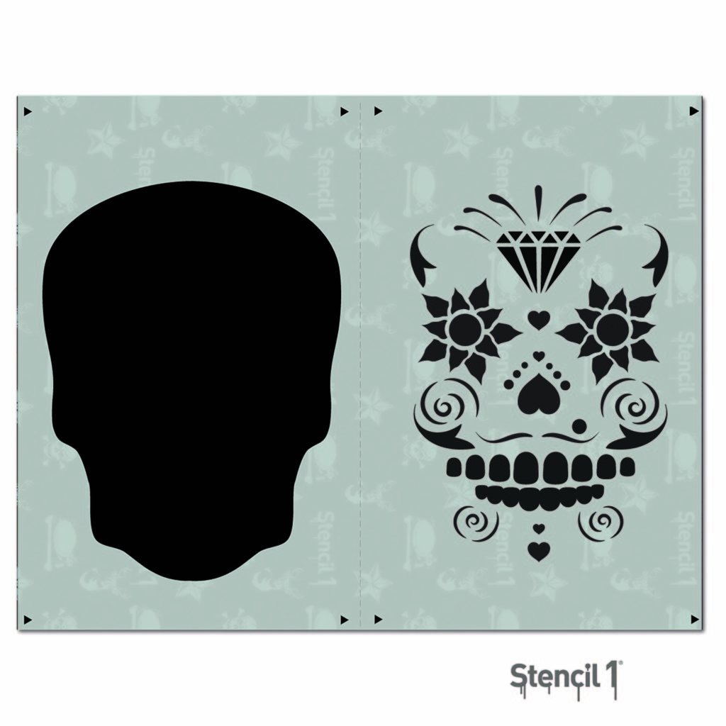 Sugar Skull – 2 Layer | Stencil 1