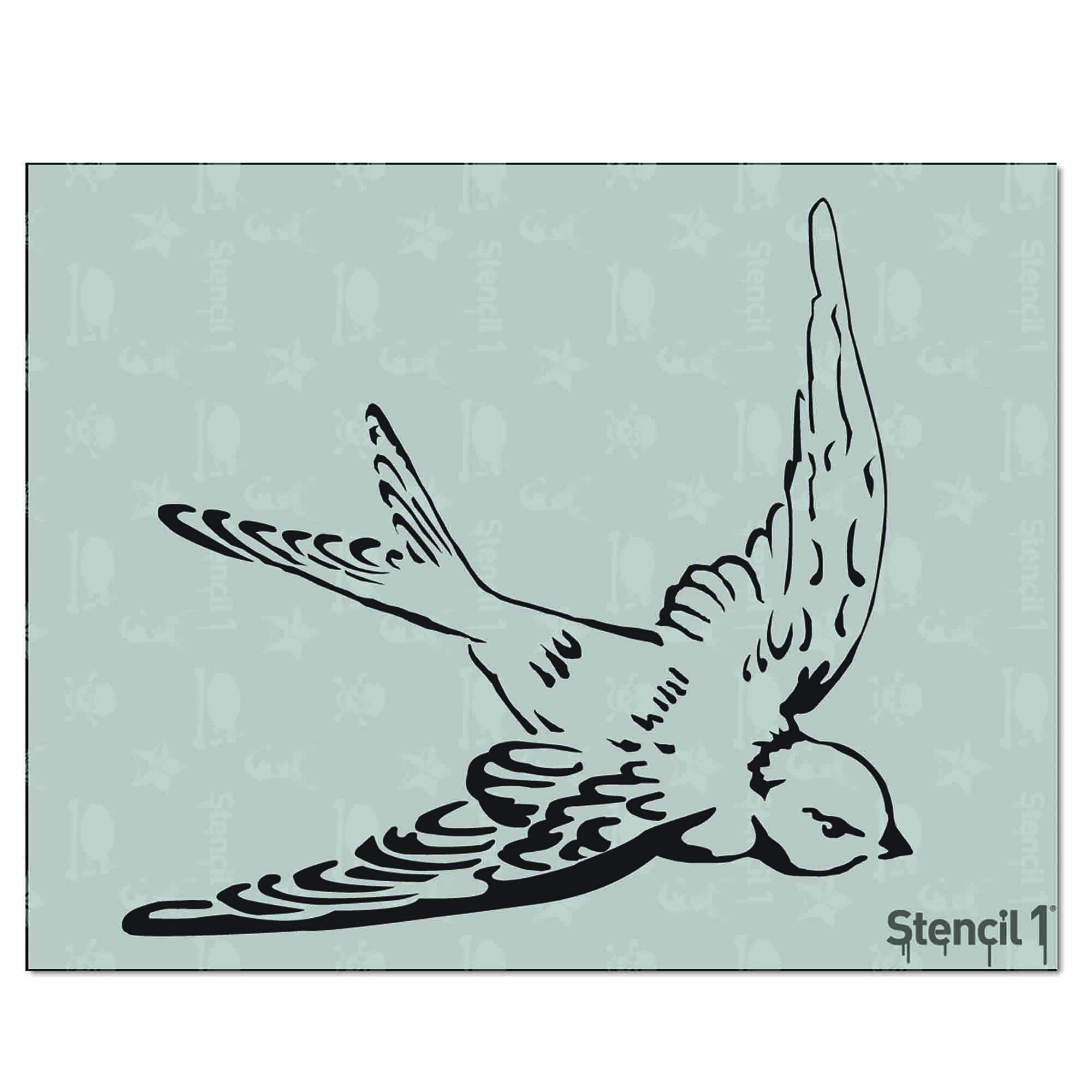 Swallow Stencil (8.5"x11")