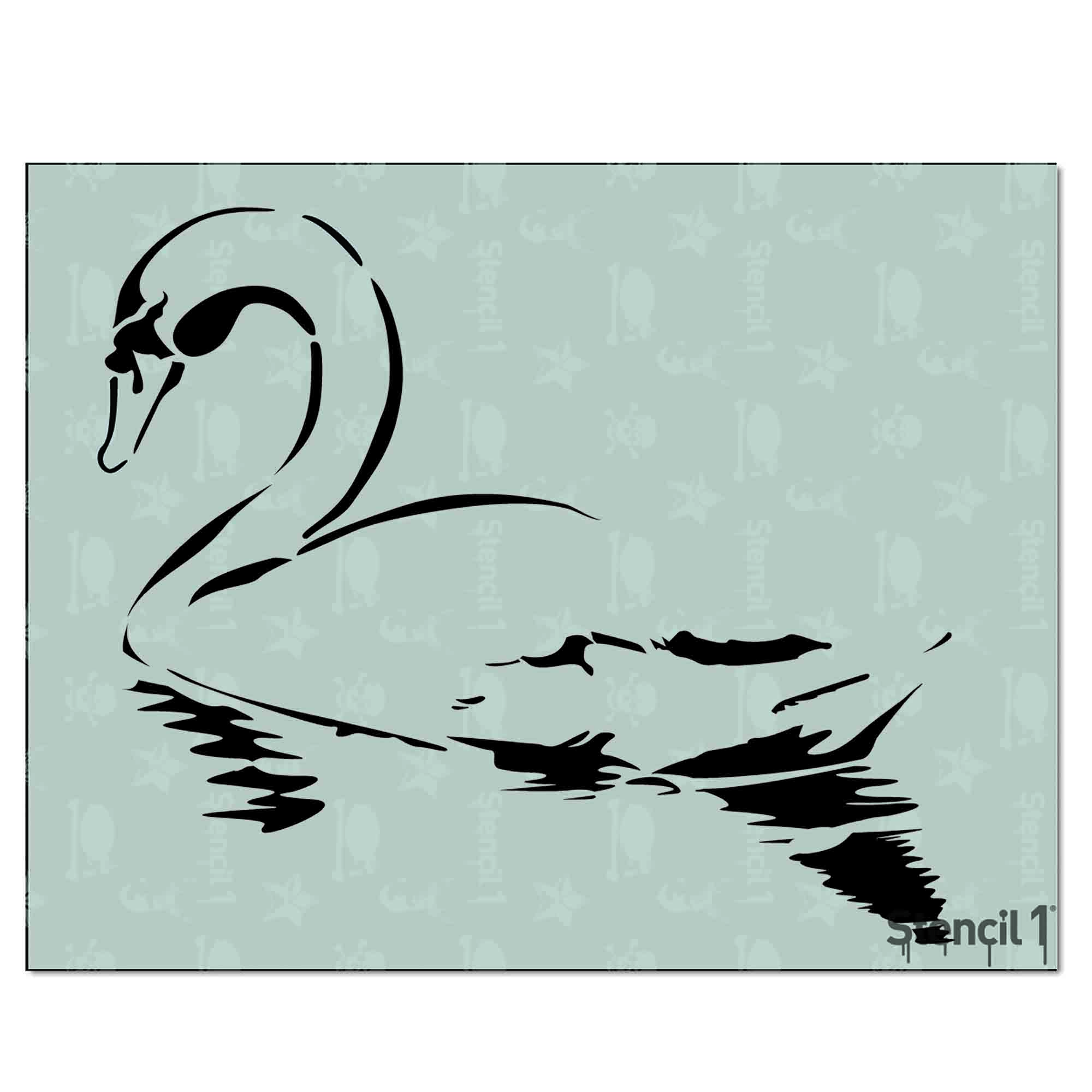 Swan Stencil (8.5"x11")