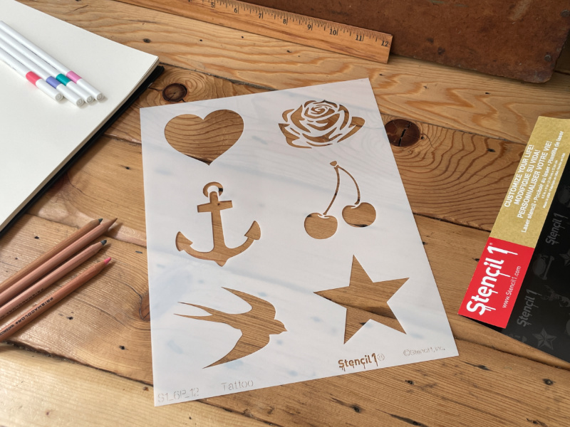 Tattoo Icons Stencil 6 Pack - Image 3