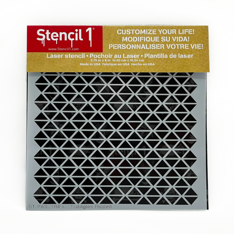 Triangles Repeat Pattern Stencil - Small (5.75"x6") - Image 3