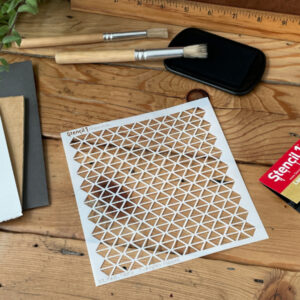 Triangles Repeat Pattern Stencil - Small (5.75"x6") - Image 4