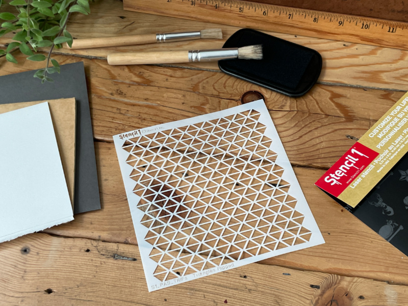 Triangles Repeat Pattern Stencil - Small (5.75"x6") - Image 4