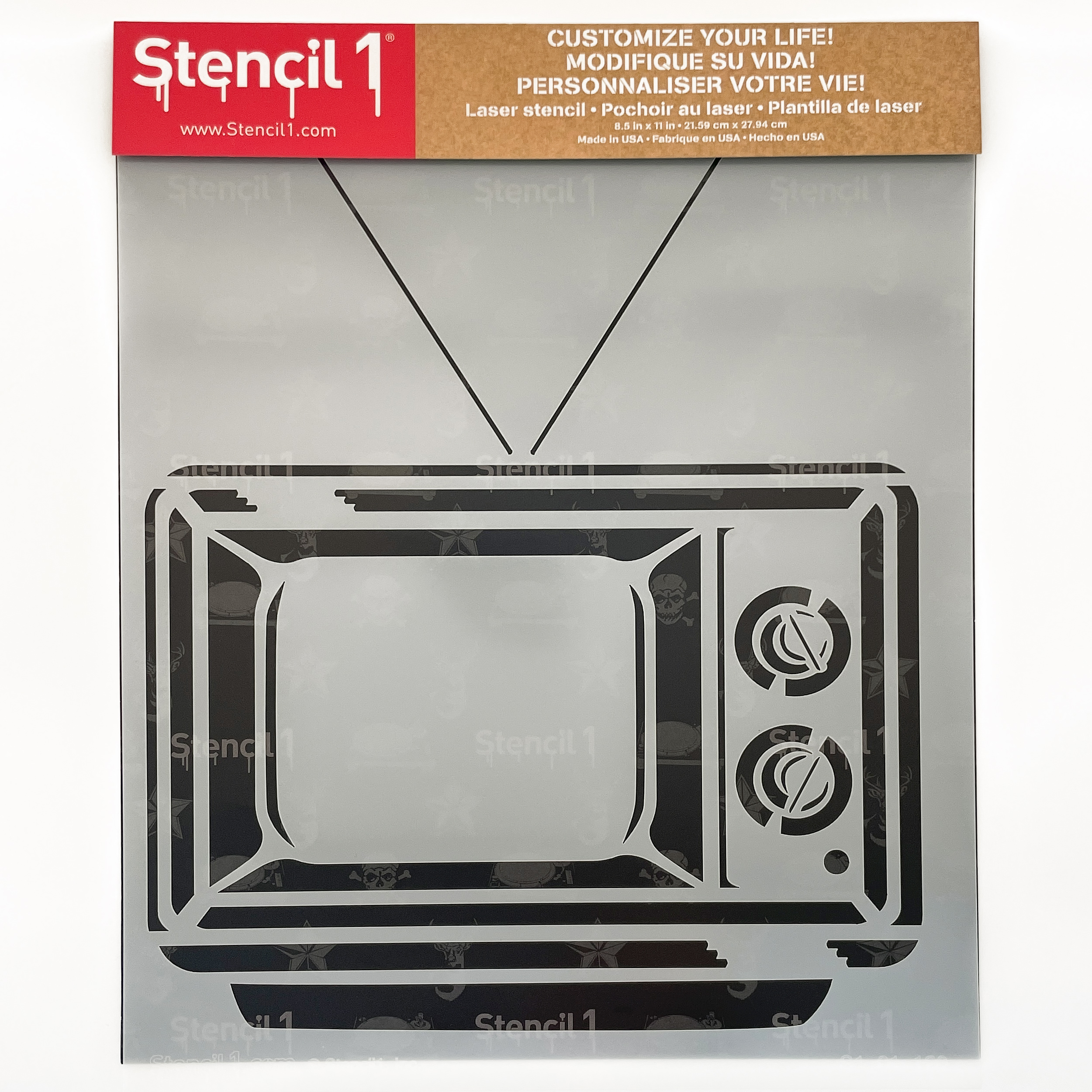 TV Retro Stencil (8.5"x11") - Image 3