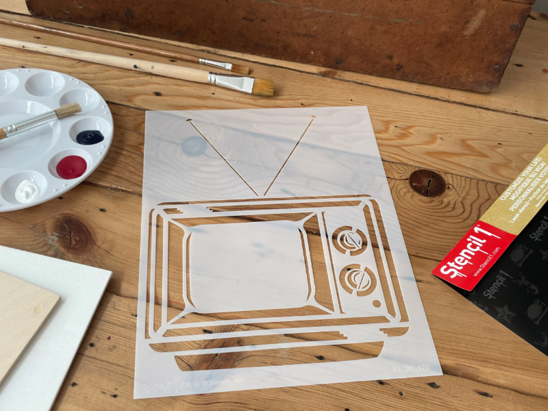 TV Retro Stencil (8.5"x11") - Image 4