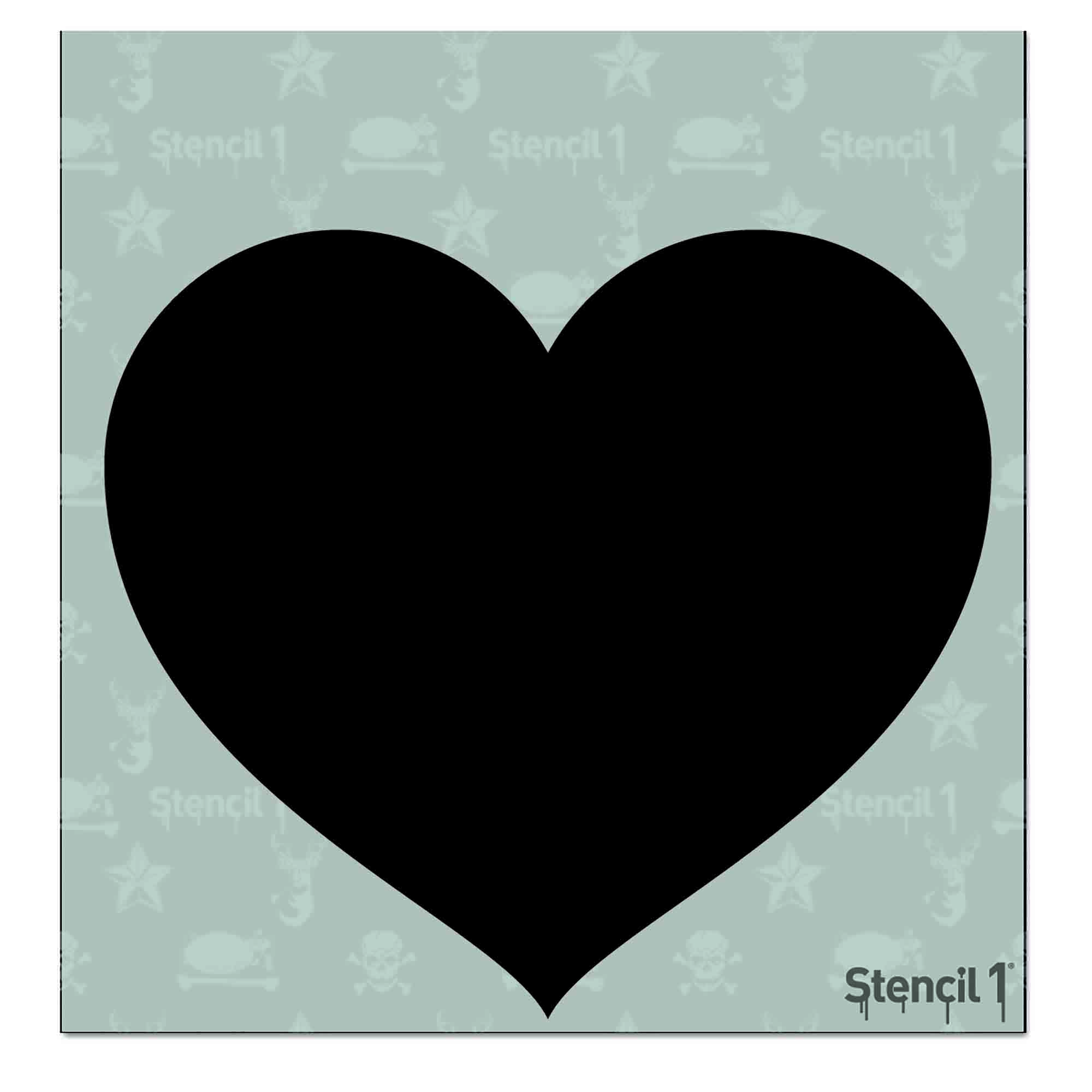 Tattoo Heart Stencil-Small (5.75″x6″)