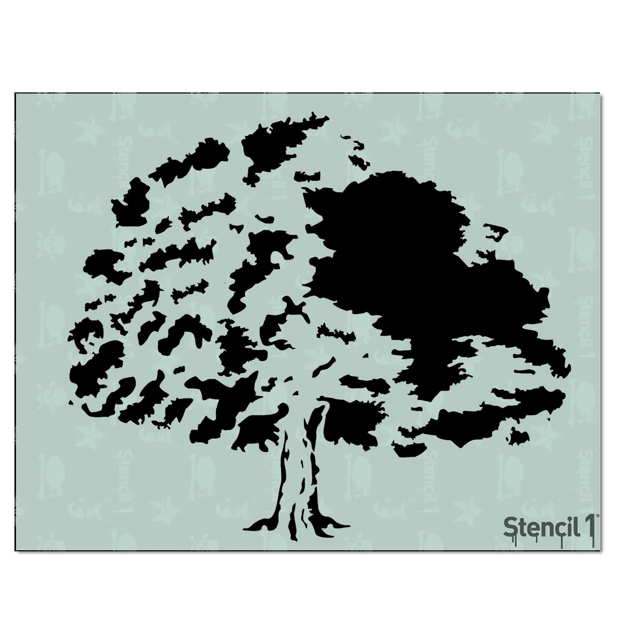 Oak Tree Stencil 8 5 x11 Stencil 1