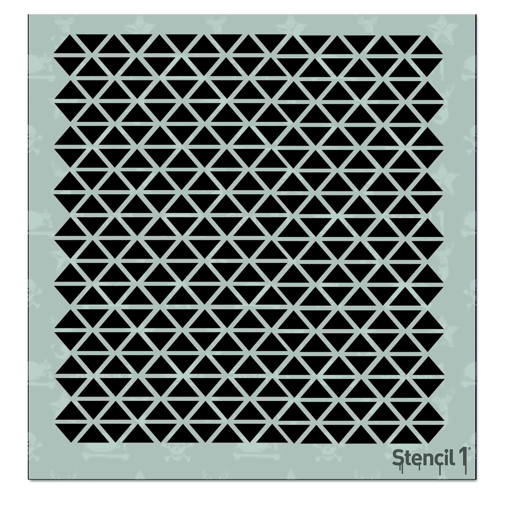 Triangles Repeat Pattern Stencil - Small (5.75"x6")