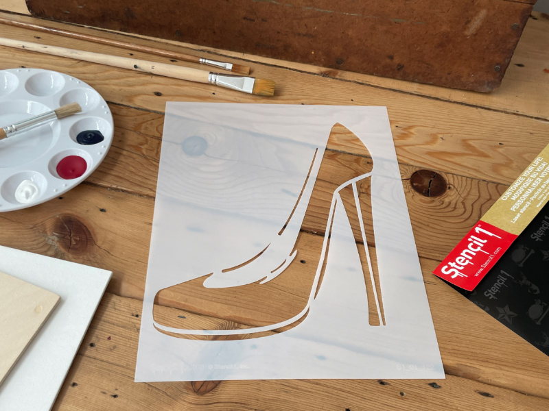 Vampy Heel Stencil (8.5"x11") - Image 4