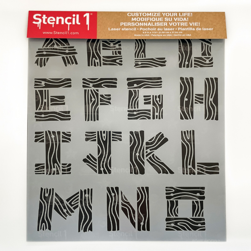 Courier 1/4 inch Letter Stencil (5.75″ x 6″)