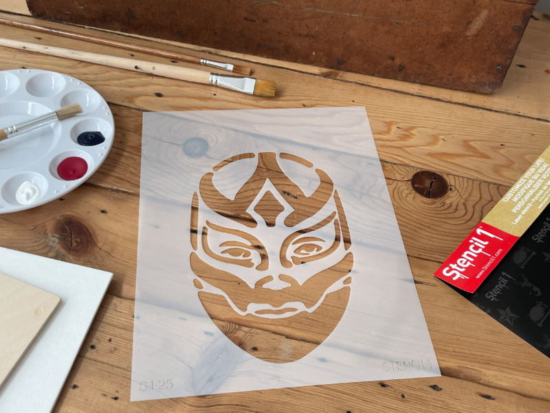 Wrestler Mask Stencil (8.5"x11") - Image 4